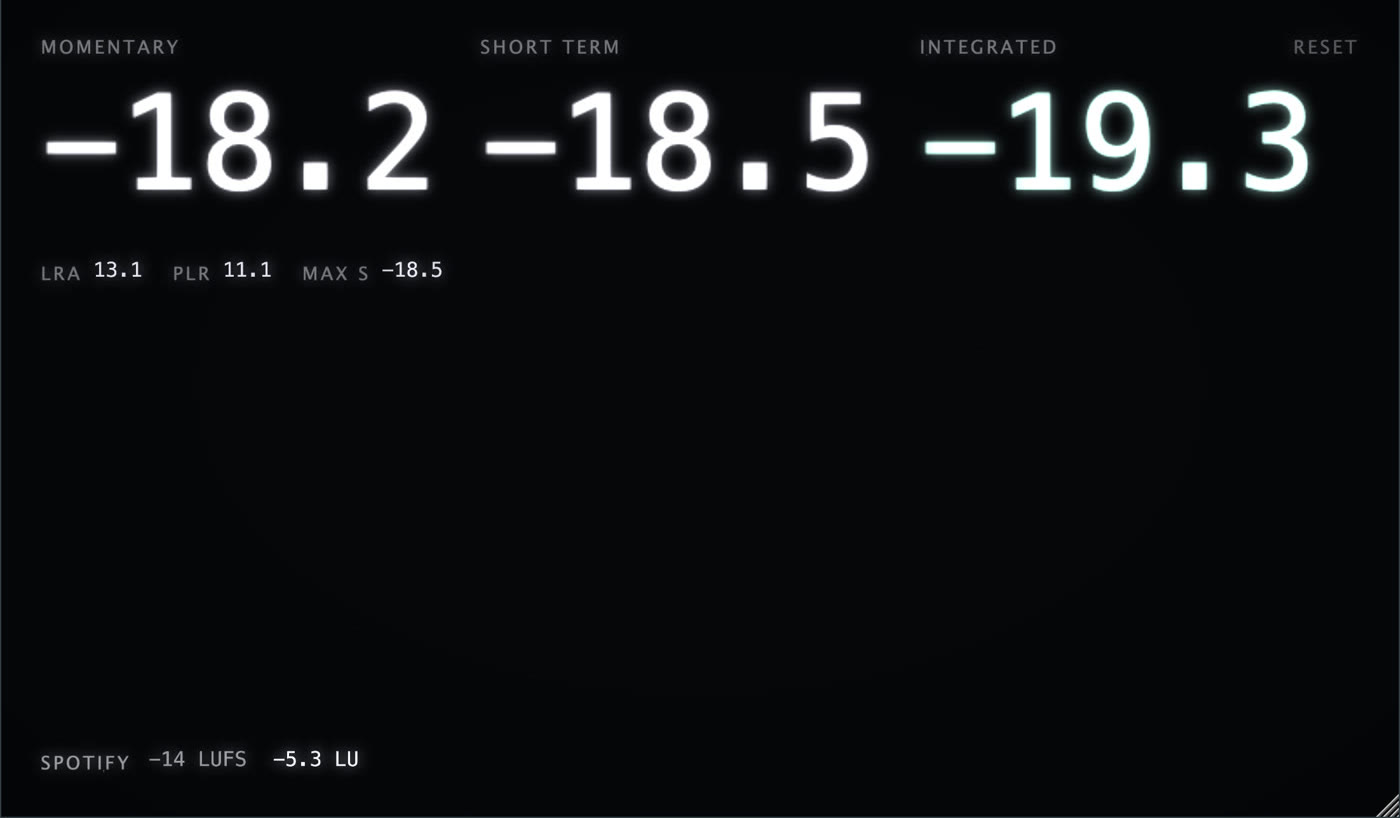 SEER 14 Loudness meter